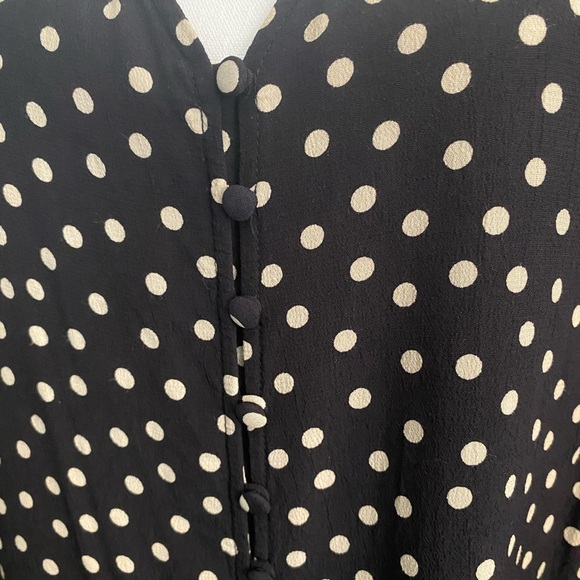 Sanctuary Polka Dot Button-Up Blouse - Picture 3 of 5